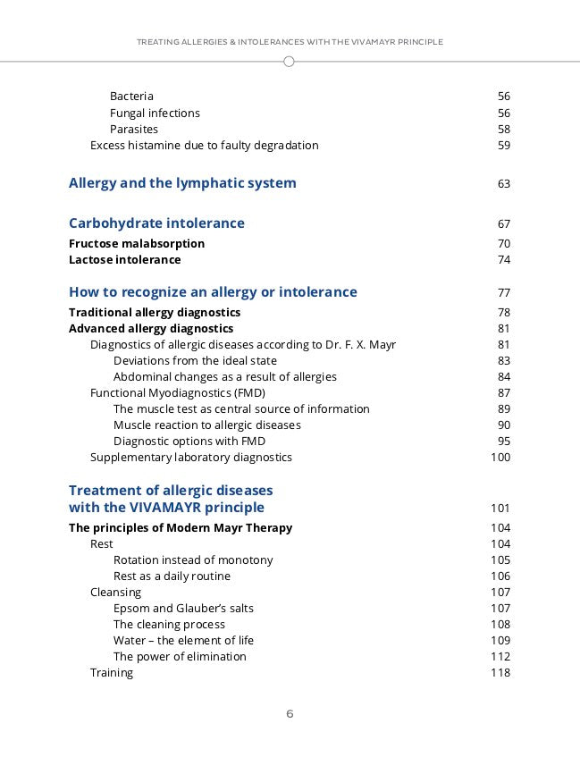 E-Book - Treating Allergies and Intolerances - With the Viva Mayr Pinciple
